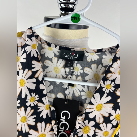 💚 3491. Daisy Floral Tie Front Mini Dress - Picture 10 of 11